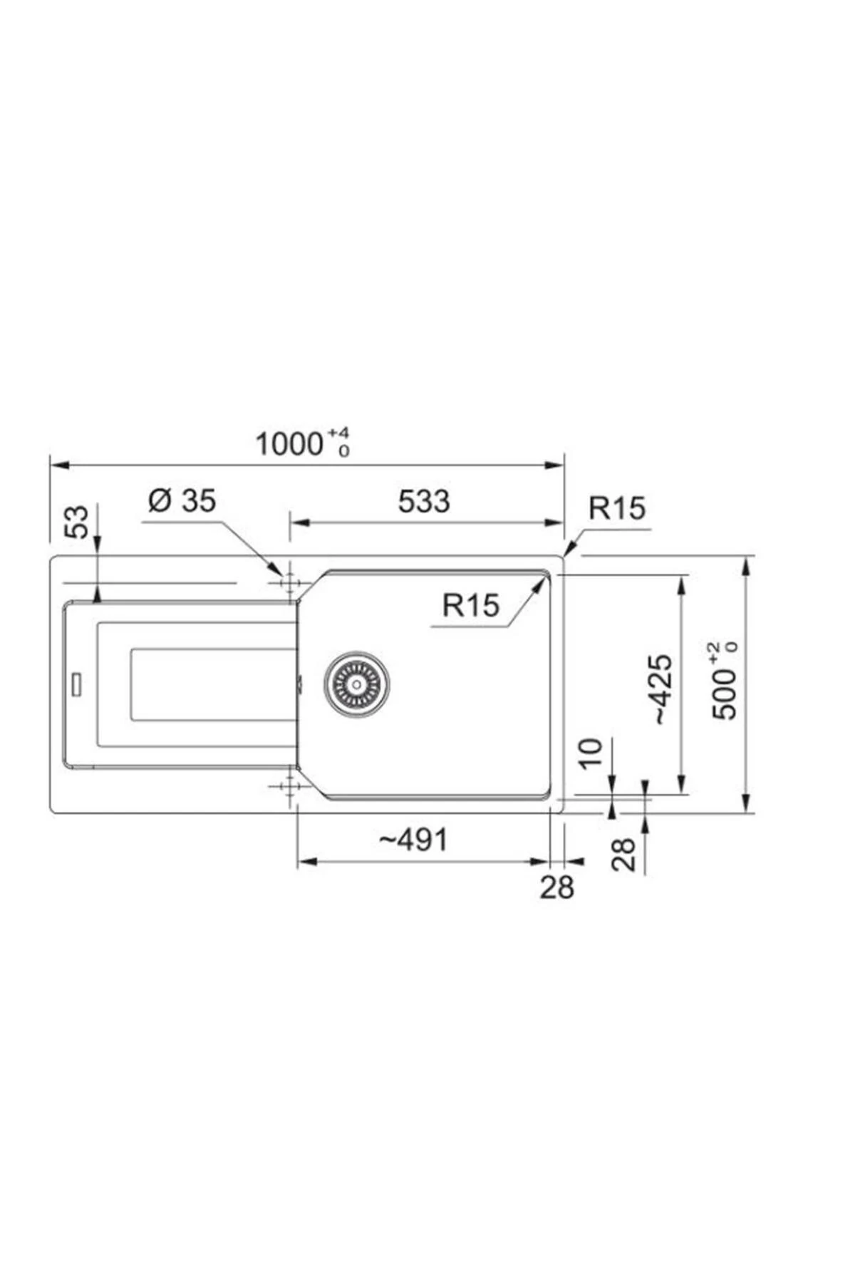 Urban UBG 611-100 Stone Grey Granit Evye Active Plus Doccia 2.0 Batarya Set