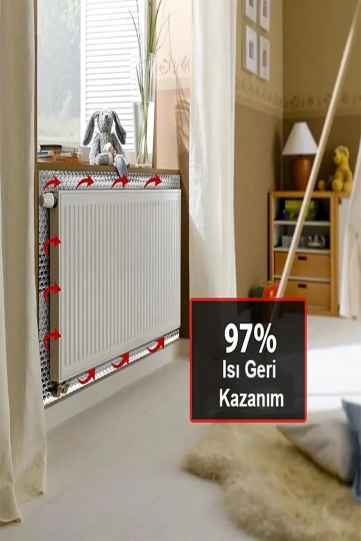 3 Adet Isı Yalıtım Levhası 3 Mm Petek Kalorifer Radyatör Arkası Izolasyon Plaka