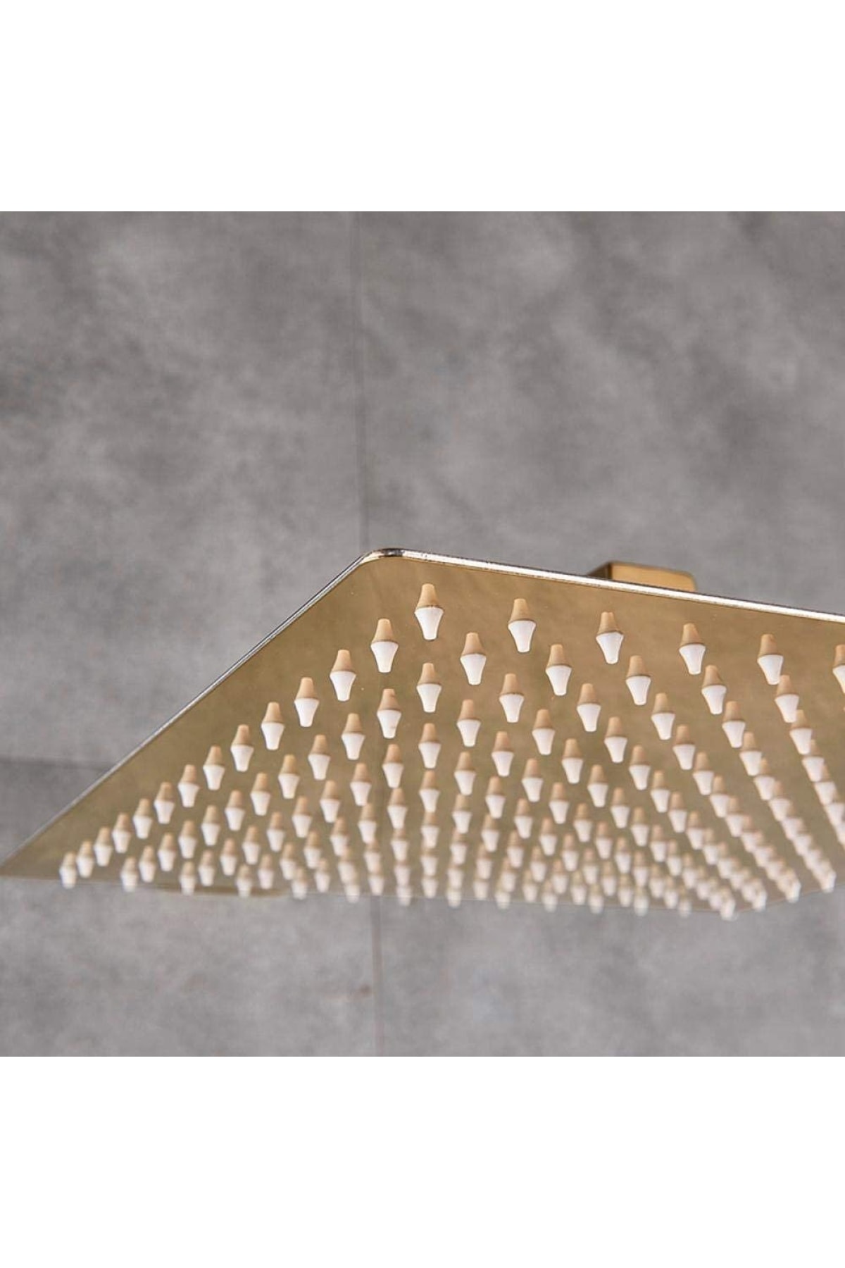 Tepe Duş Başlığı Kare Slim 304 Metal 25x25 Cm Altın Ktd102-g