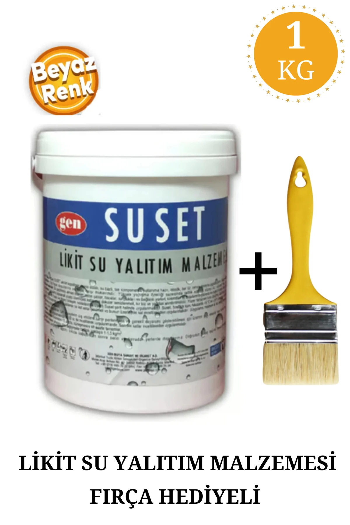 SUSET LİKİT SU YALITIM MALZEMESİ BEYAZ RENK 1 kg