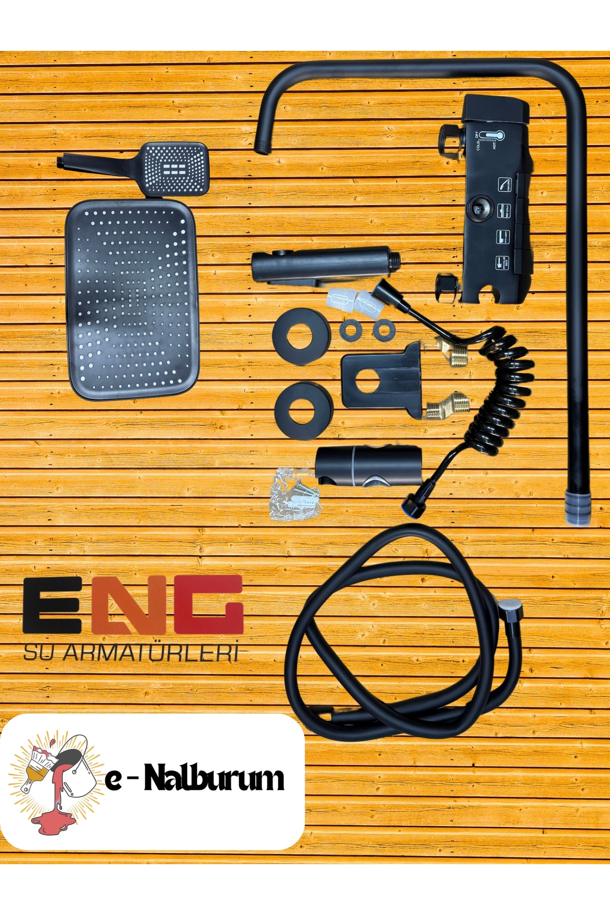 LÜX PİYANO YAĞMURLAMA DUŞ SETİ-4 FONKSİYONLU-SICAKLIK AYARLI PİYANO DUŞ SETİ