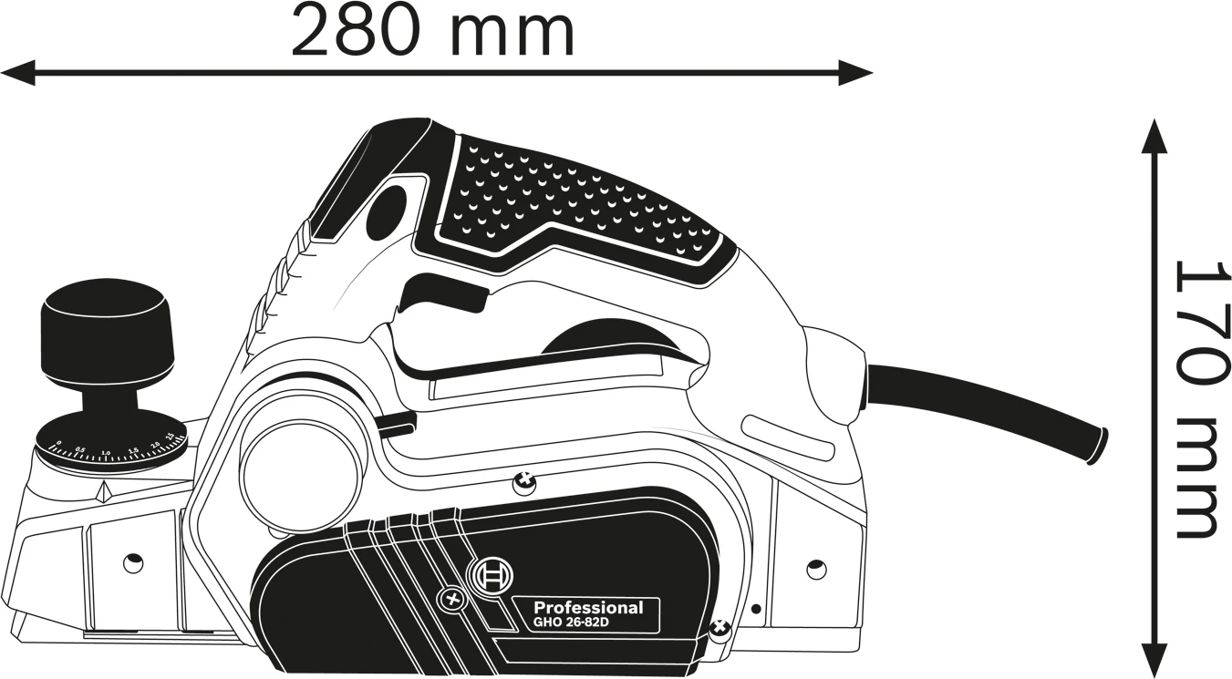 GHO 26-82-Profesyonel 710 Watt Elektrikli Planya Makinası