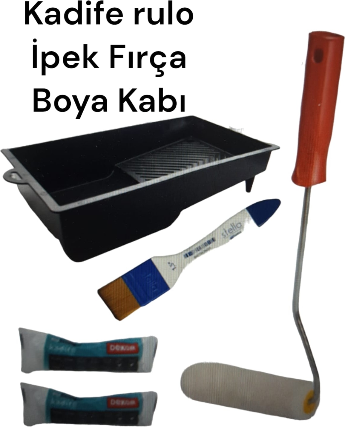 DEKOR Ipek Fırça ve Kadife Rulo Seti