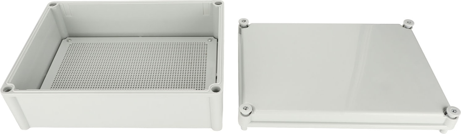 Gri Elektrik Bağlantı Kutusu Montaj Plakalı IP67 Su Geçirmez Elektrik Proje Kutusu Mühendislik Için (Yurt Dışından)