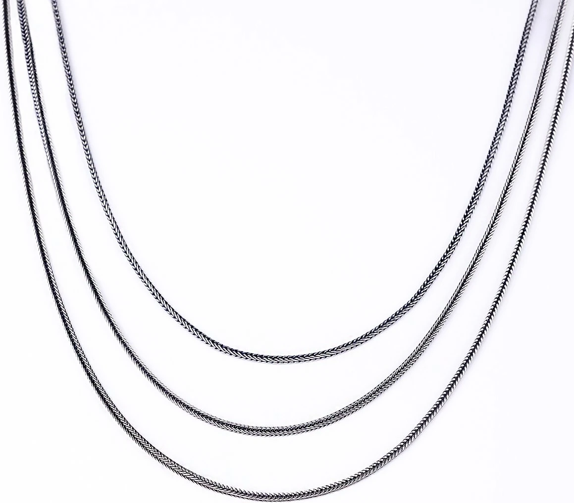 925 Ayar Gümüş Tilki Kuyruğu Model Erkek Zincir