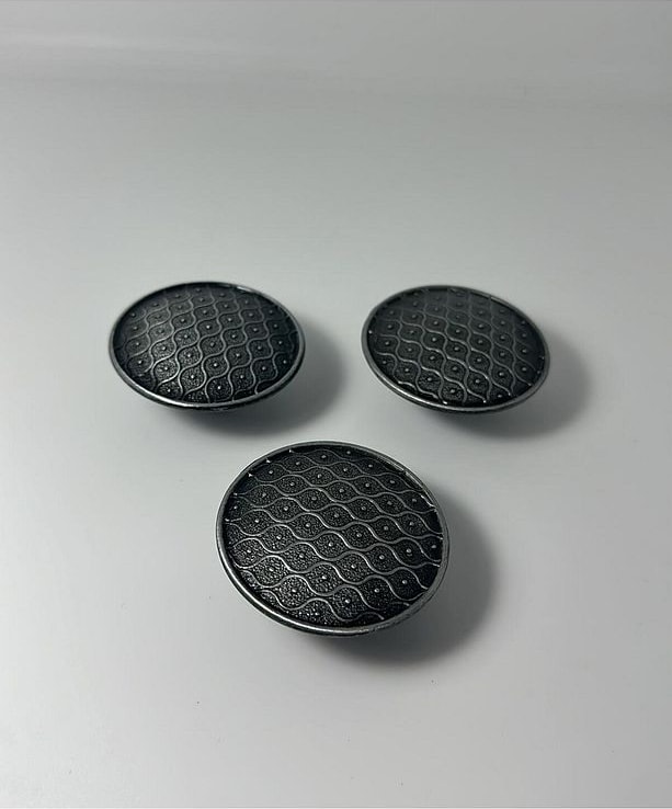 Lüks Siyah Metal 40mm (4cm) Süslü Düğme Mutfak Vidalı Çekmece Ufo Vestiyer Kulp Dolap Kulbu Mat