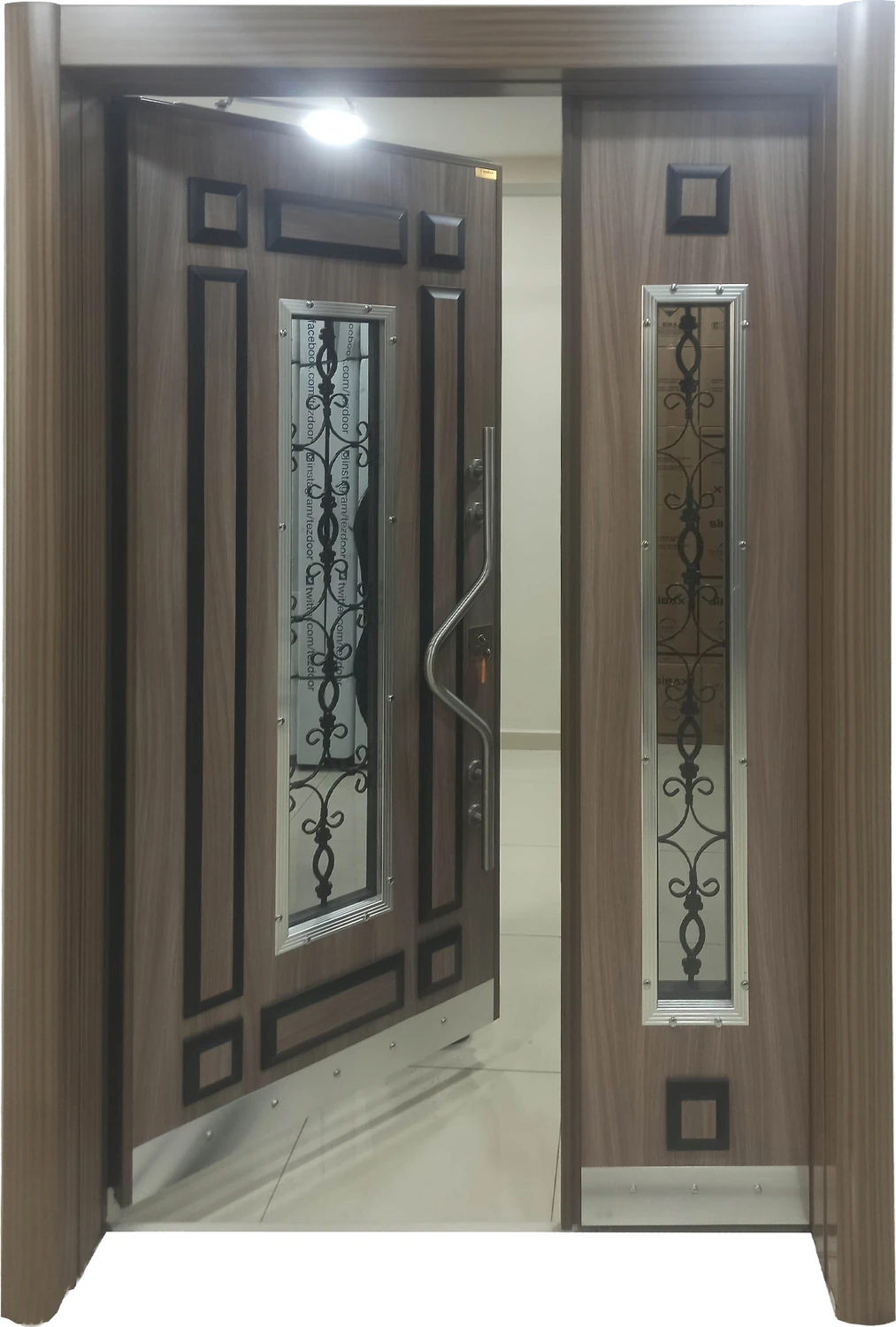 Çelik Kapı, Eskitme Kasalı Kabartmalı Model Apartman Giriş Kapısı, Dış Mekan Kapısı