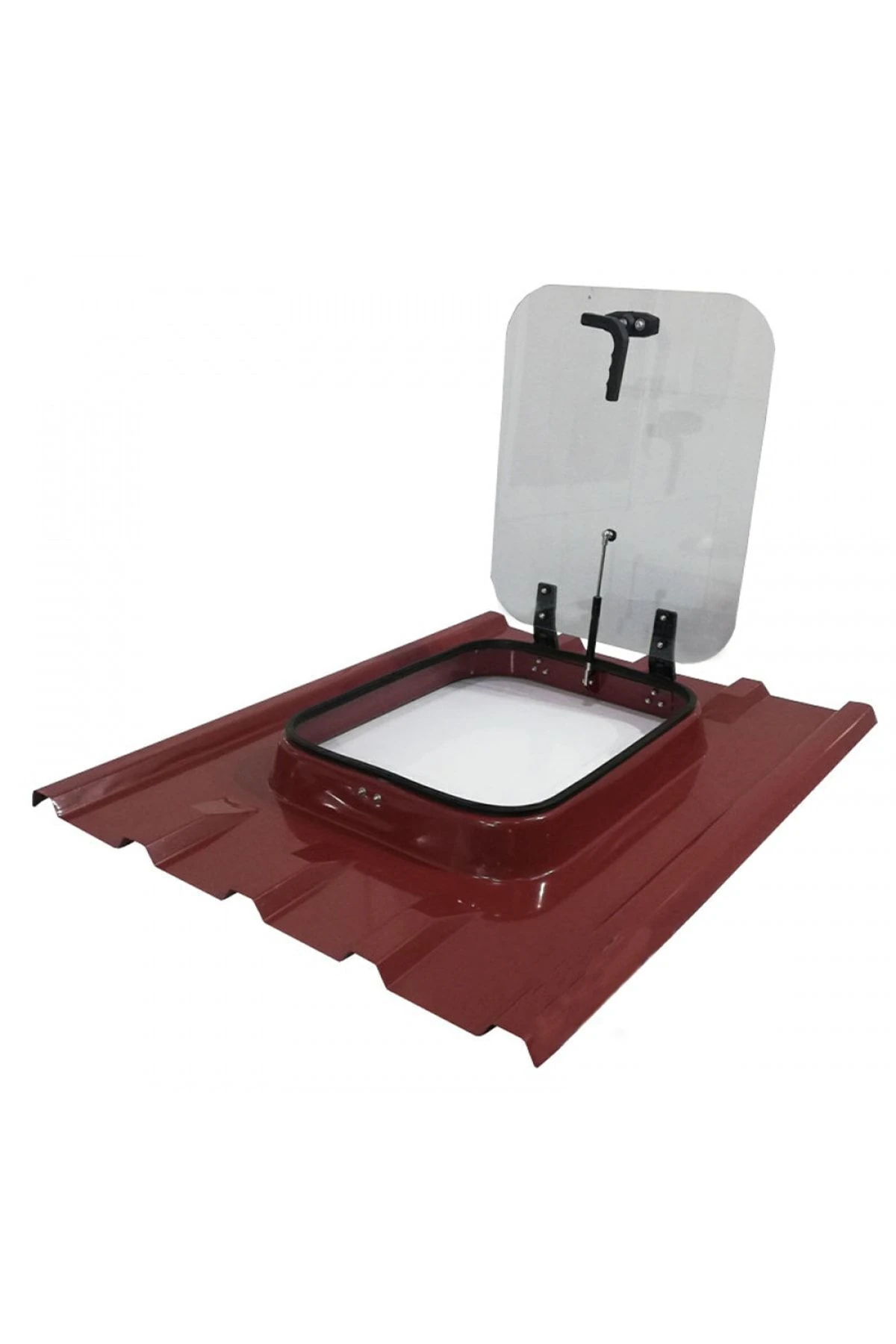 Trapez Sac Camlı Amortisörlü Çatı Çıkış Kapağı