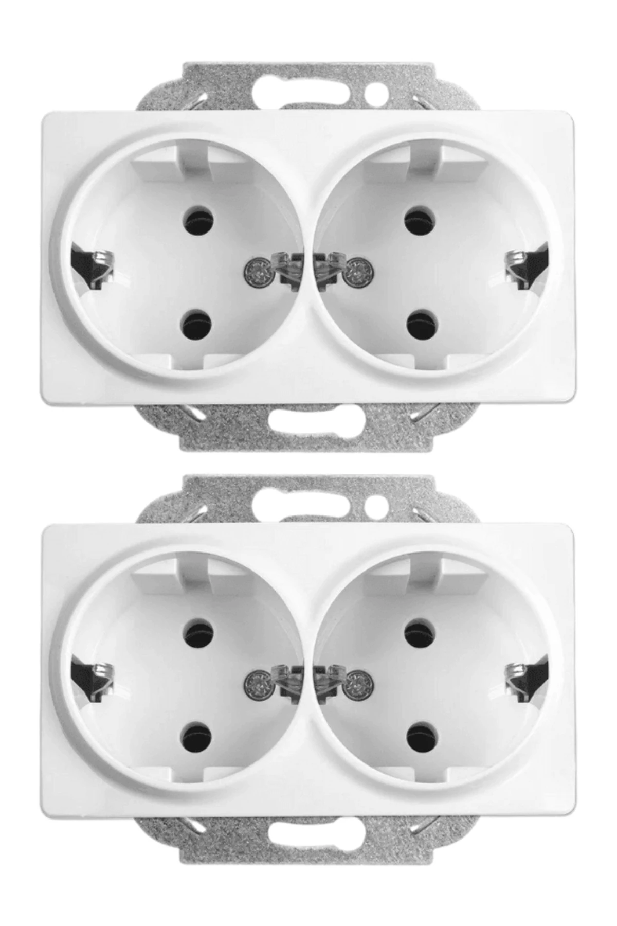 Viko Linnera İkili Topraklı Priz Beyaz 90440056 (Çerçeve Dahil) (2 Adet)
