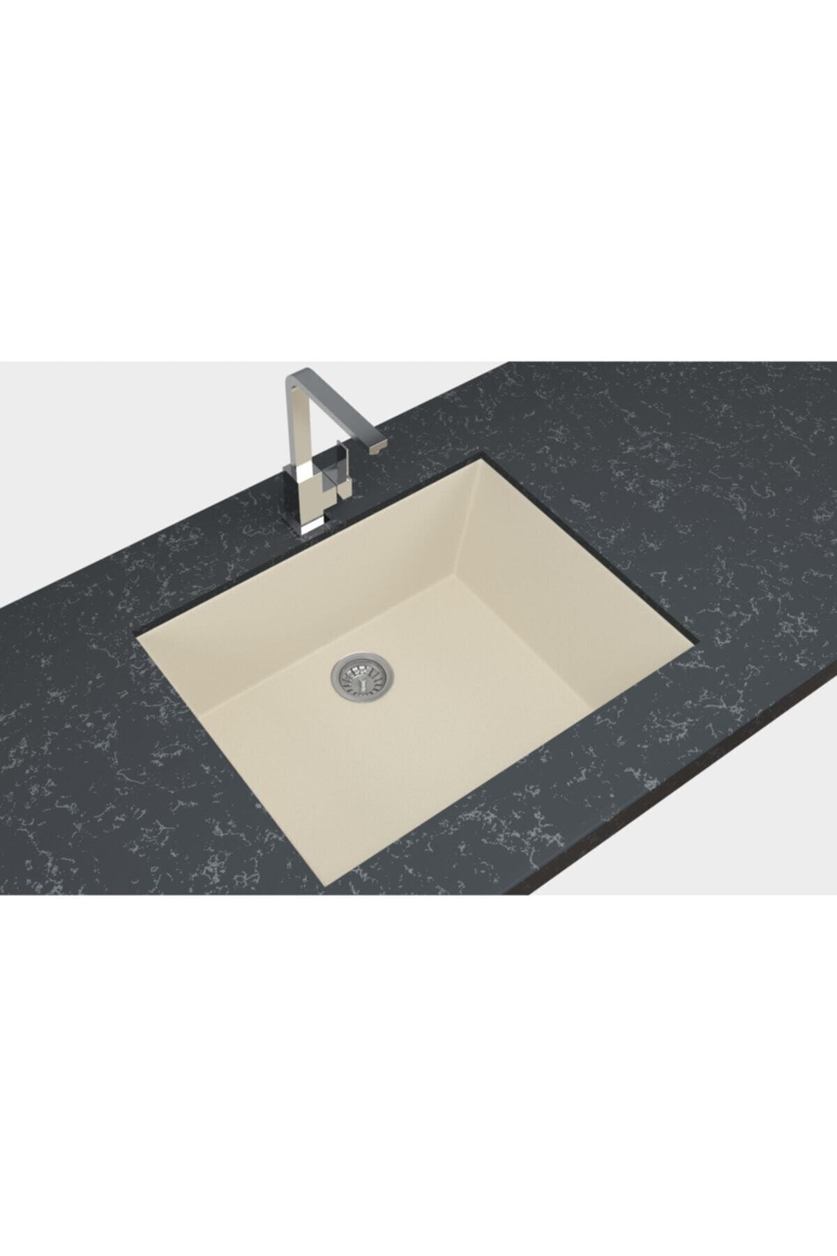 Granit Eviye 60x47,5 Cm Krem Gordion Tezgah Altı