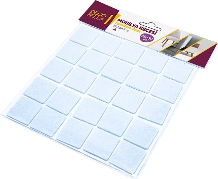| Kare Keçe, 30X30 Mm, Mobilya Koruyucu ve Kaydırmaz