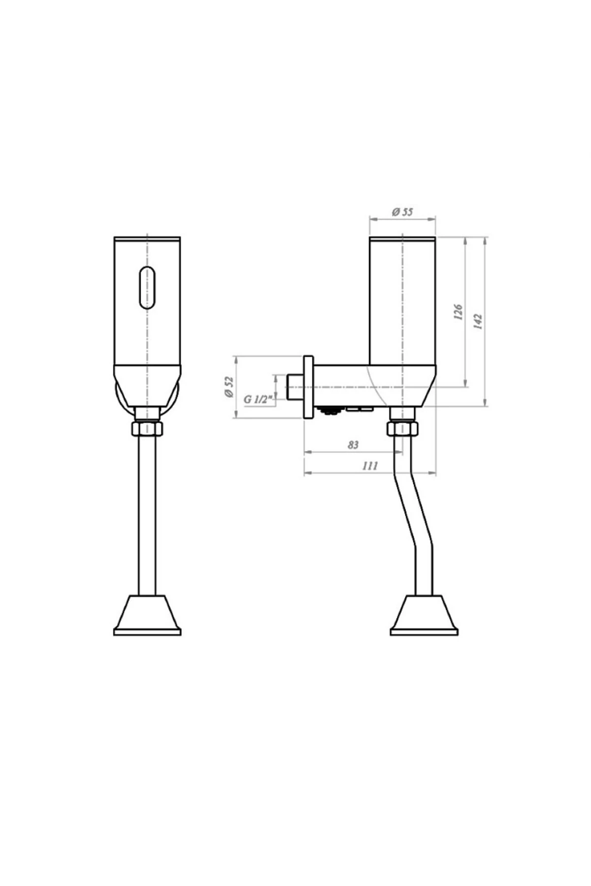 Compact Fotoselli Pilli/elektrikli Ankastre Pisuar Yıkama Sistemi, Sıva Üstü