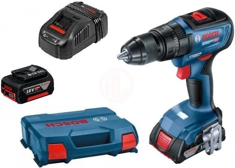 BOSCH Gsb 18V-50 2x2 Ah Akülü Darbeli Vidalama Makinesi