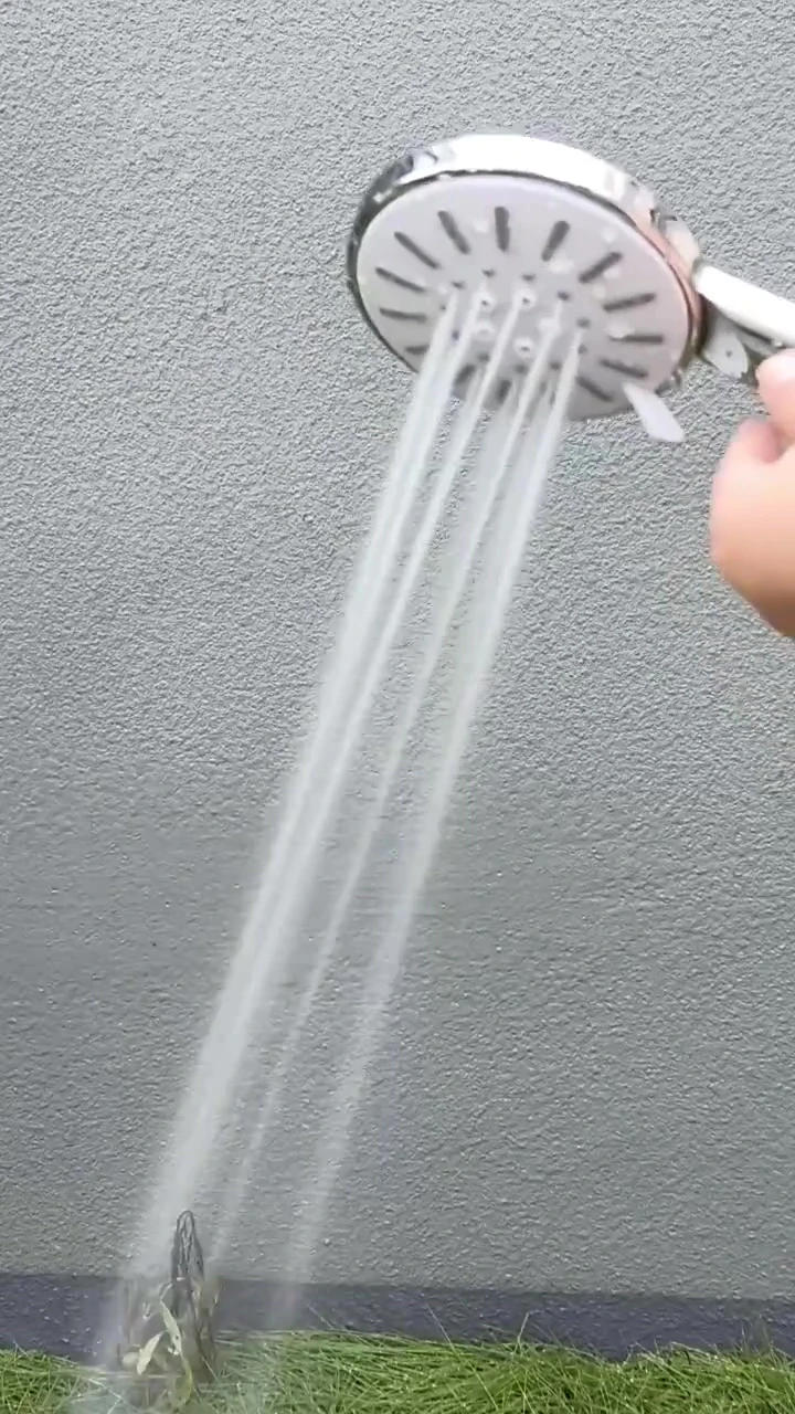 5 Fonksiyon Yüksek Basınçlı Duş Başlığı Yapışkanlı Duş Askısı 1,5 Çelik Örgülü Duş Hortum