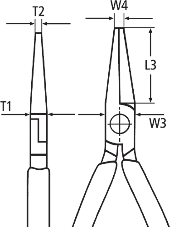 Knıpex Kargaburun Ince Uçlu 125 mm (2501125)