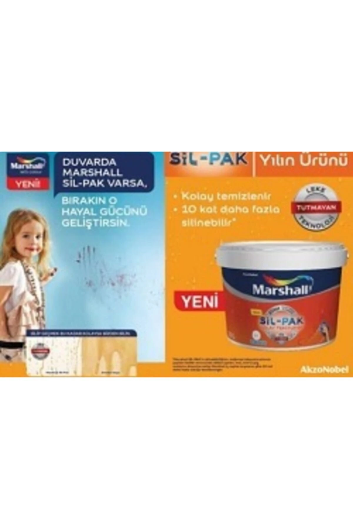 Sil-Pak Leke Tutmaz Silinebilir Duvar Boyası - 15 lt Kırık İnci