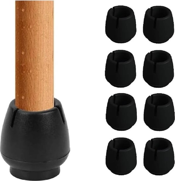 Sandalye Pabucu,masa,koltuk,tabure Ayak Kılıfı 8 Adet Siyah (Medium)