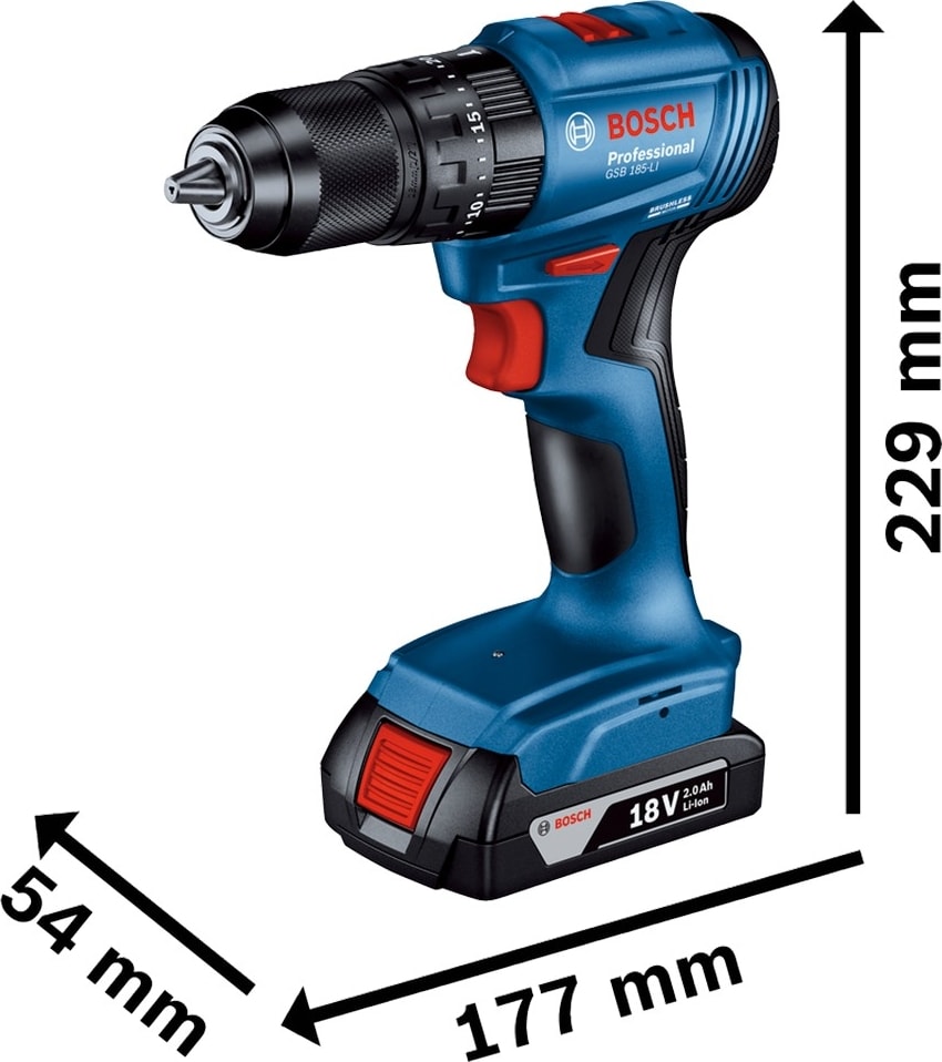 BOSCH Gdx 18V-285 + Gsb 185-LI Somun Sıkma ve Darbeli Matkap Seti (0 601 9n2 124)