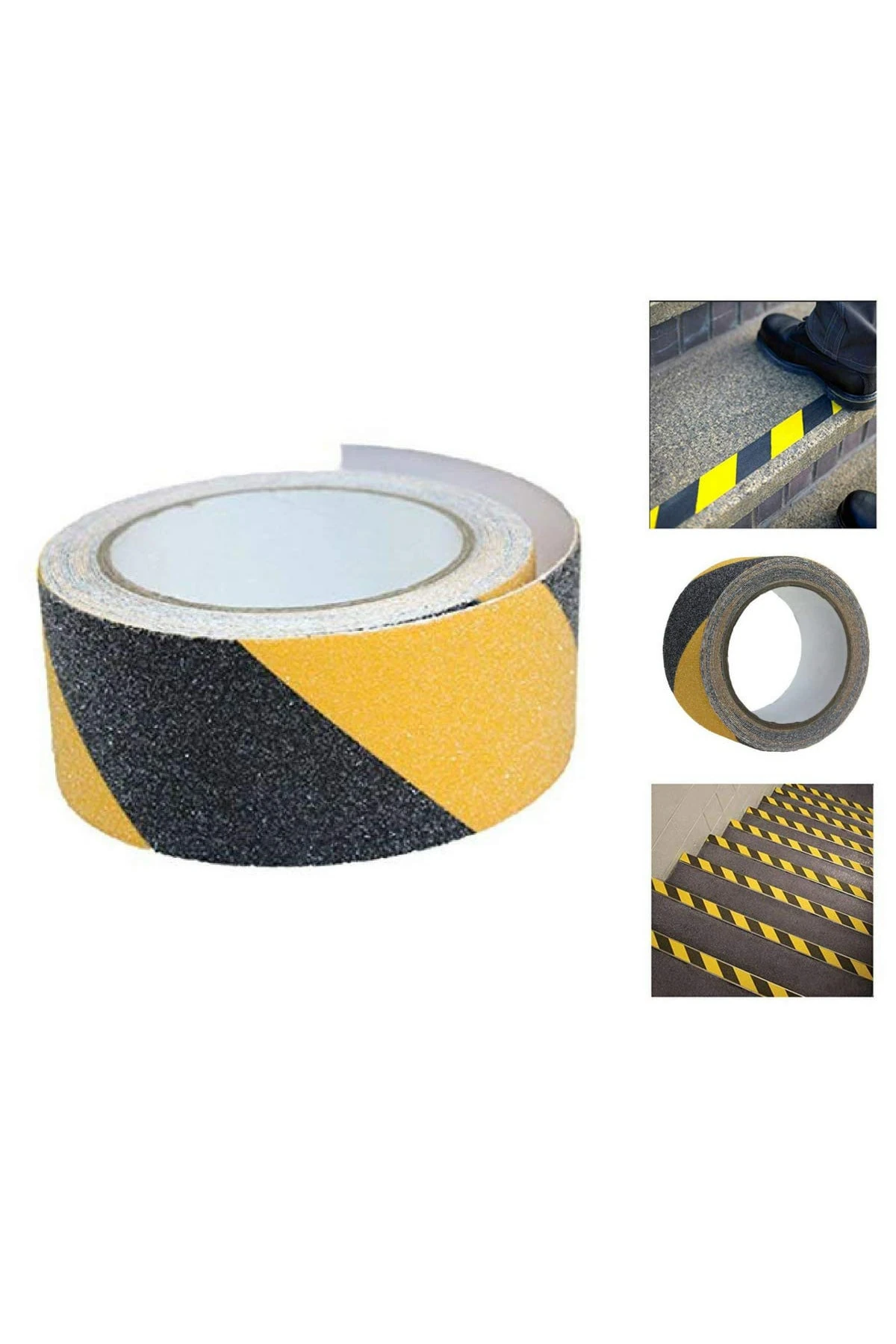 Sarı Siyah Merdiven Ve Zemin Kaymaz Kaydırmaz Bant (50MMX25M) (HENKEL YAPIŞTIRICILI)