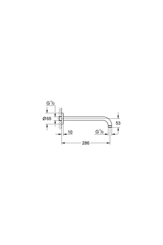 Rainshower® Tepe Duşu Dirseği Duvardan 286 mm - 28576000
