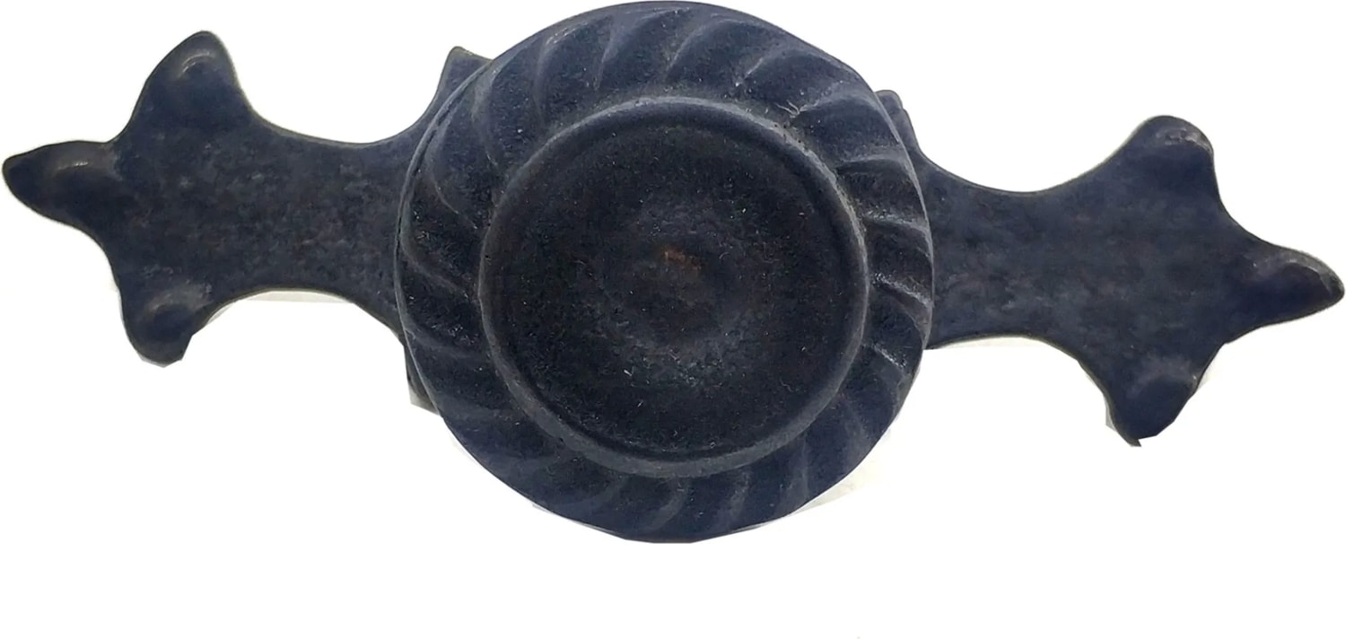 Antika Tarz Dekoratif Pirinç Çizgili Düğme - 35X100 Mm, Büyük, Oksit - Lisinya