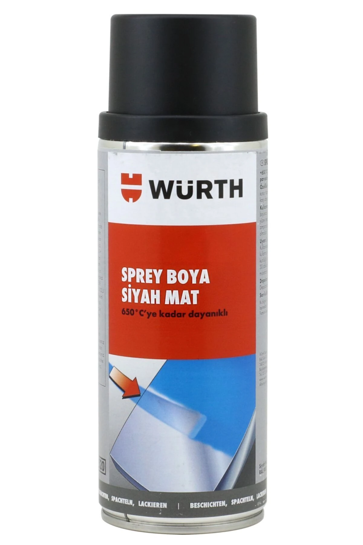 Sprey Boya 650° C Isıya Dayanıklı Mat Siyah 400 ml
