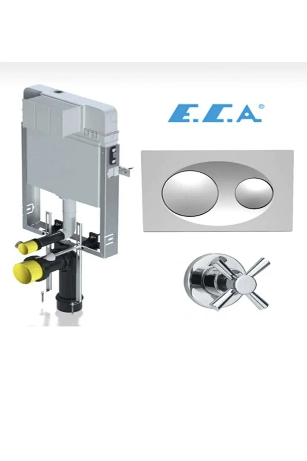 SEREL SMOOTH KLOZET GÖMME REZERVUAR + BUTON + HAY ANKASTRE TAHARET MUSLUĞU