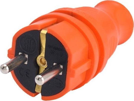 Monofaze Kauçuk Erkek Fiş Darbeye Dayanıklı PA6 Malzeme 2p+t 16A 250V