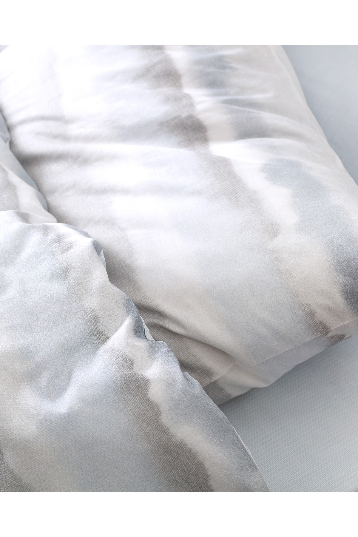 Leda King Size %100 Pamuk Ranforce Baskılı Nevresim Takımı - Gri