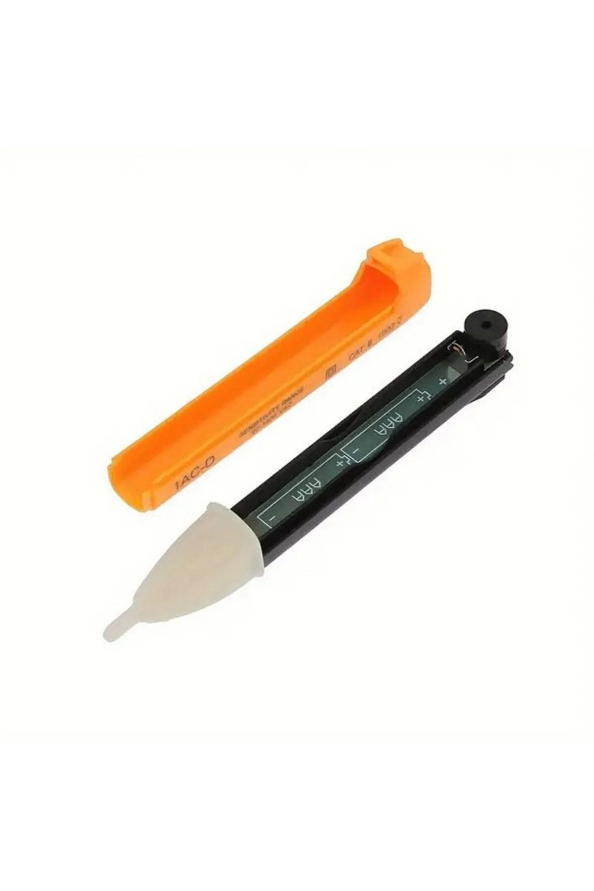 Pilli Led Işıklı, Sesli Temassız Faz Kontrol Kalemi Dijital Ölçüm Cihazı (2 Adet Aaa Pil ) Orta Boy