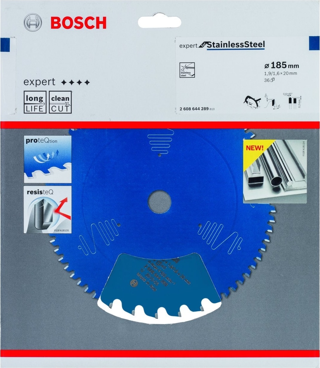BOSCH Expert For Stainless Steel 185*20 36 mm Diş