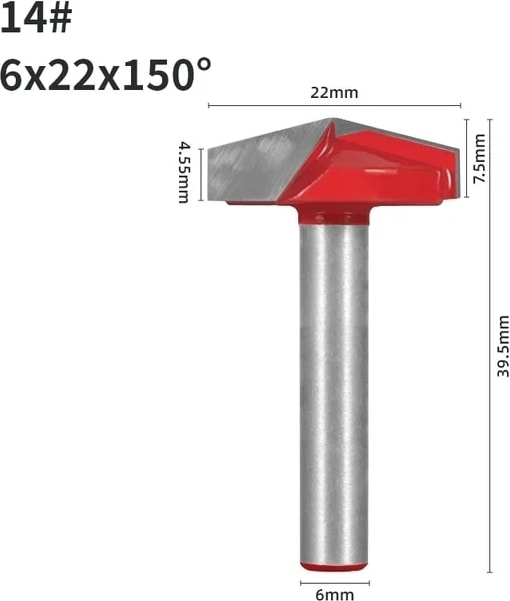 6X22X150 Nxwınd 3D V Tipi Planya Kesici Bit Yönlendirici Bit Cnc Katı Karbür Kesiciler Ağaç Işleme Freze Kesicisi Ahşap Bit Yüz Mill (Yurt Dışından)