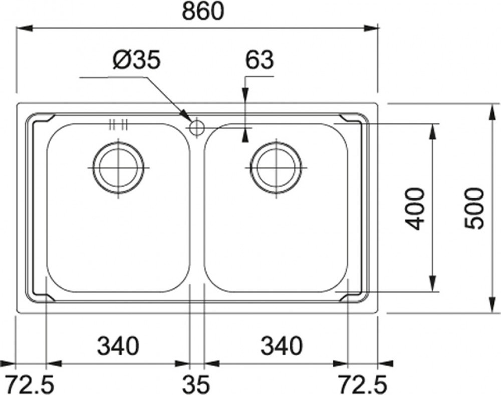 Llx 620 Logicaline Inox Tezgah Üstü Eviye