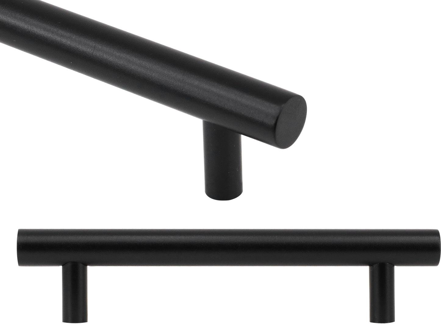 Gül Boylu (96 mm - 9.6 cm) Metal Mat Siyah Mobilya Mutfak Çekmece Dolap Dolabı Kapak Kulpu Kulbu Kulpları