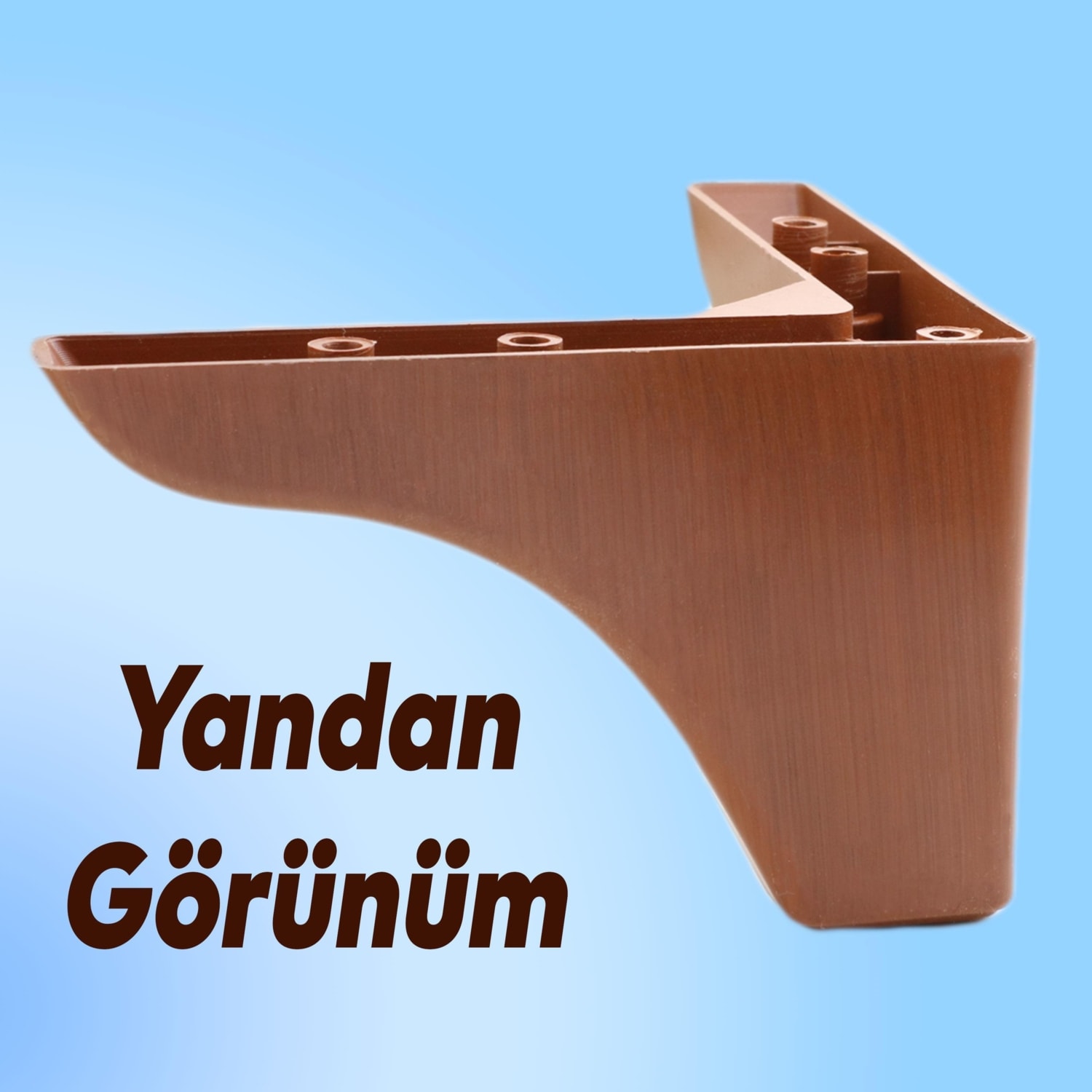 Rose Lüks Mobilya Kanepe Tv Ünitesi Koltuk Ayağı 9.5 Cm Ahşap Desenli Baza Ayakları (4 Adet)