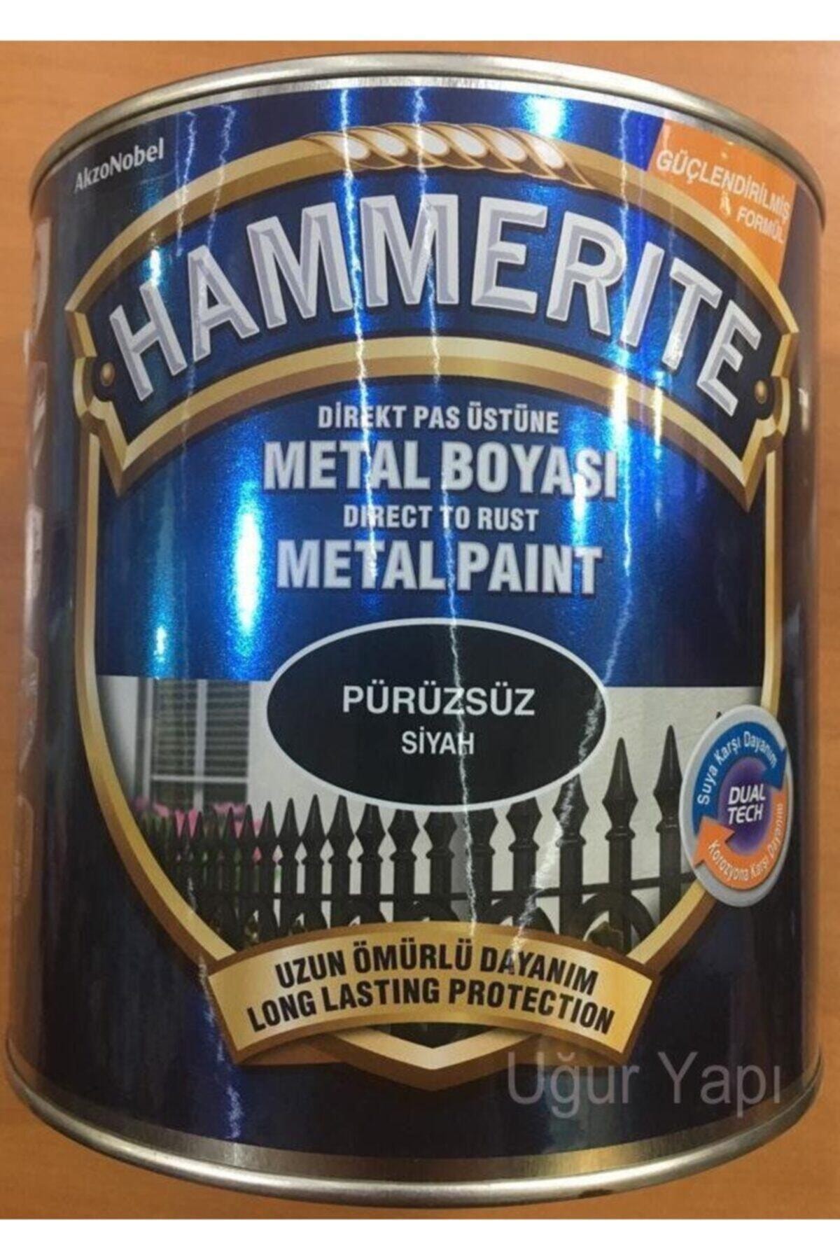 Hammerite Direk Pas Üstüne Metal Boyası Siyah 0.75 Lt