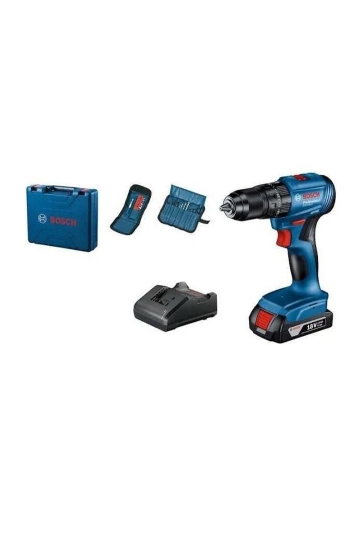 BOSCH Professional Gsb 185-LI 2.0AH Tek Akülü Darbeli Matkap 23 Parça Set Hediyeli - 06019K3102