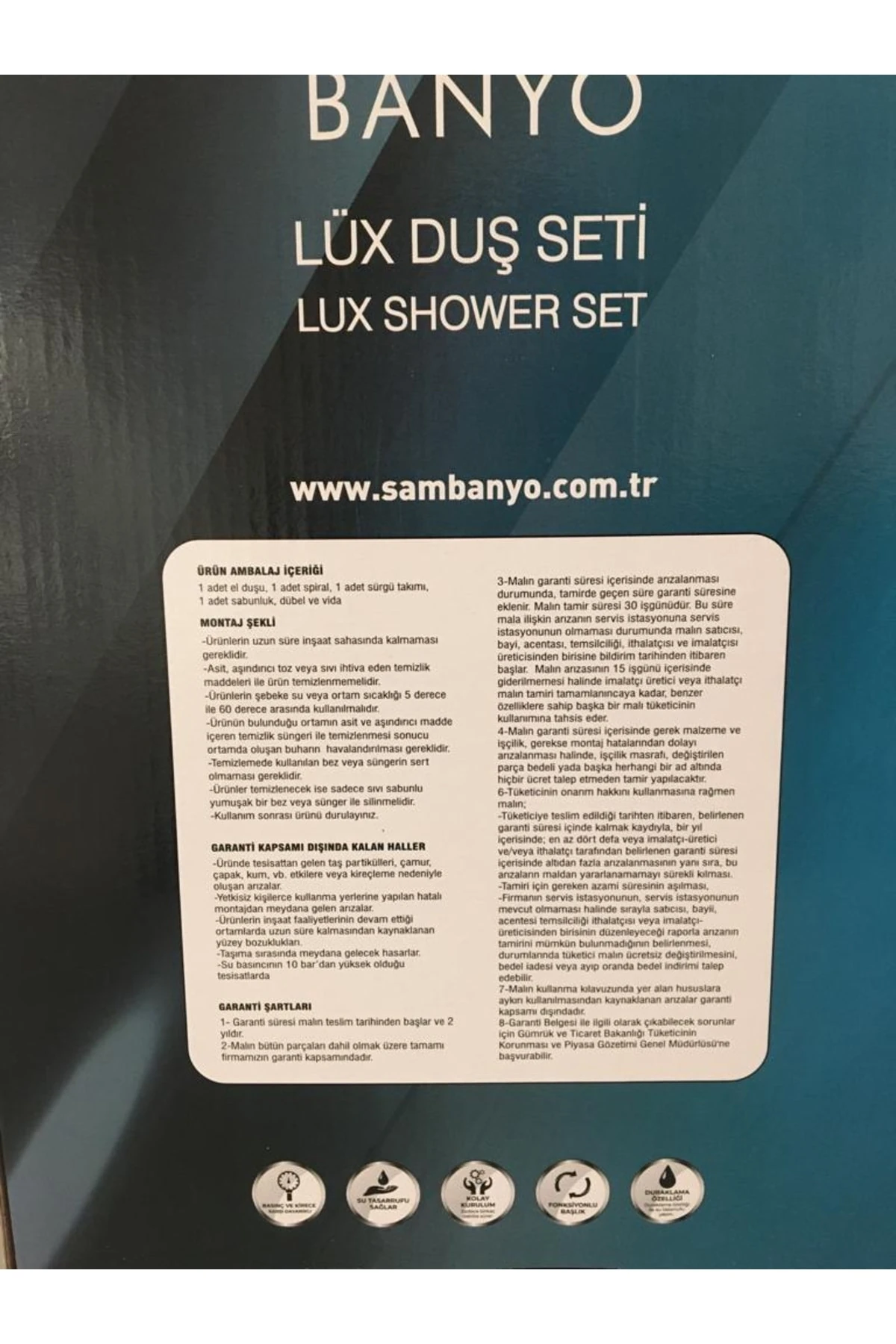 Sam Mafsallı Duş Seti (fonksiyonlu Elduş)