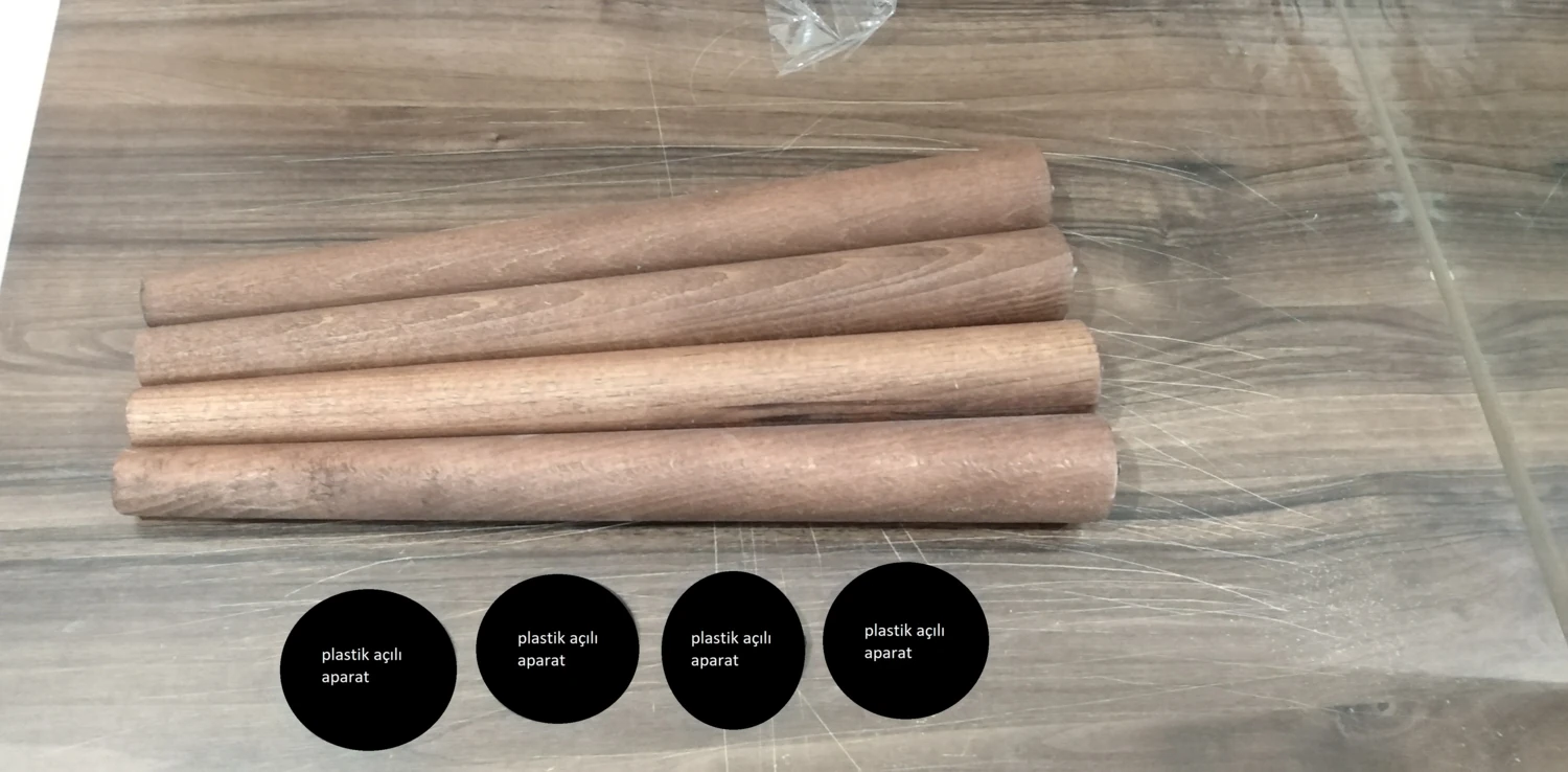 50CM 4'lük Masa Sehpa Ayağı Meşe Görünümlü