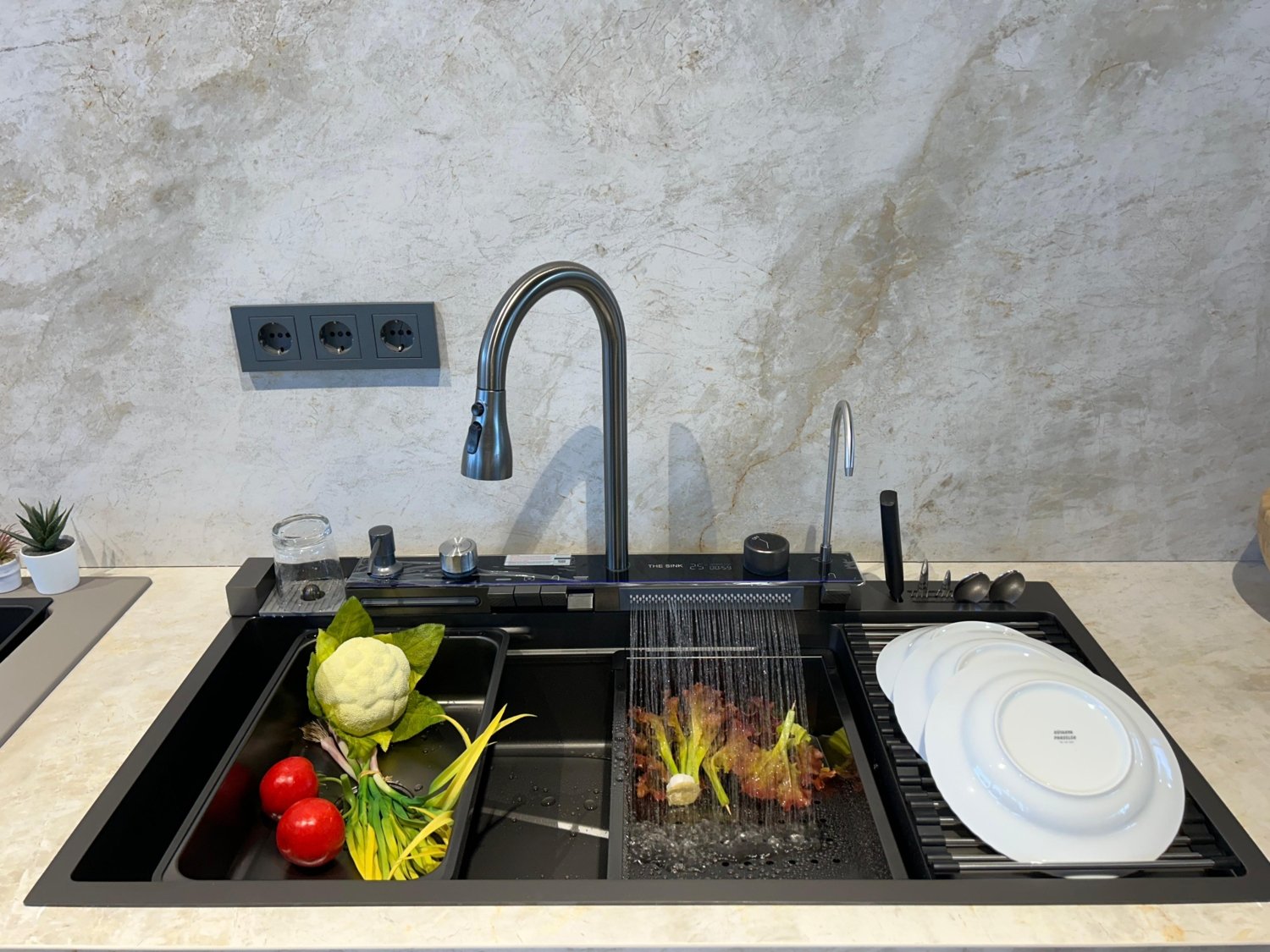 Marinax 100X50 Ultra Teknolojik Eviye Seti Sol Damlalıklı
