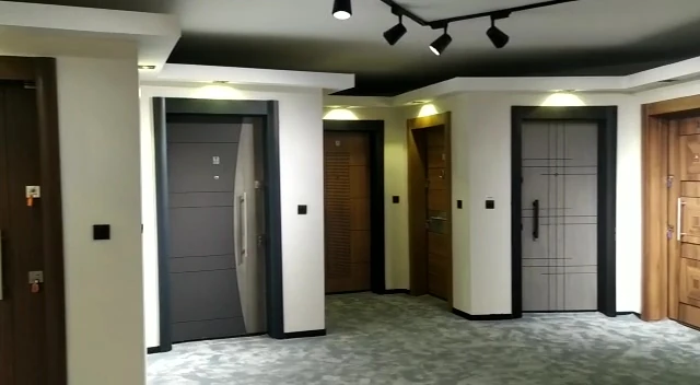 Antrasit Kabartma Model Dış Mekan Bina Kapısı, Apartman Kapısı