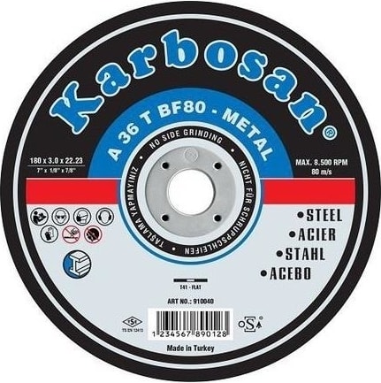 KARBOSAN 180*3*22 A Metal Kesme Taşı