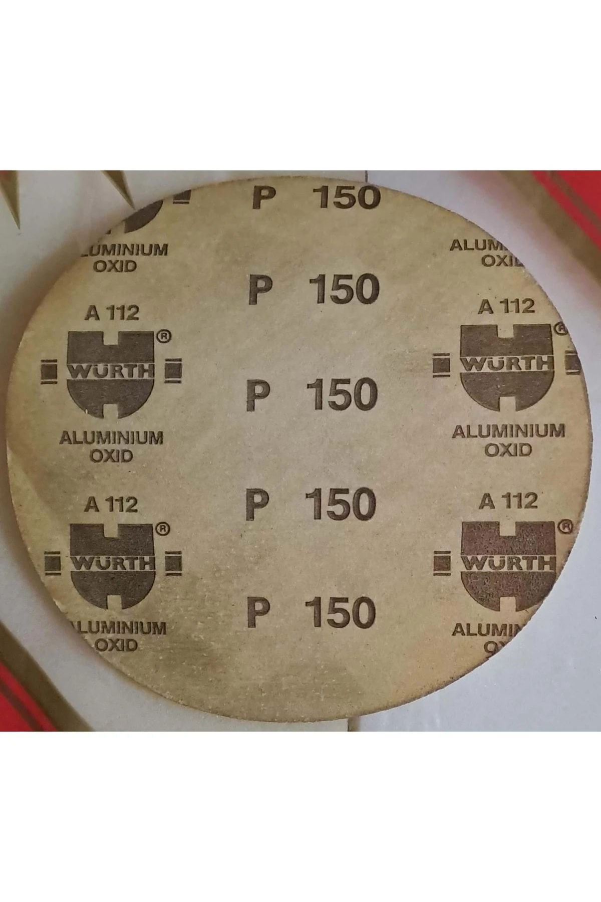 150 LİK YAPIŞKANLI ALÜMİNYUM OXİD DİSK ZIMPARA ( WÜRTH )