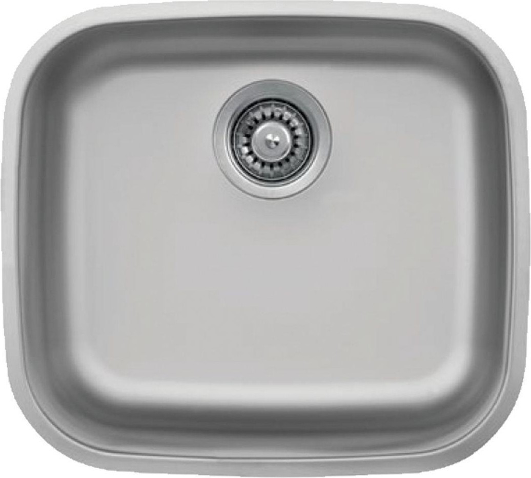 40X45 Tek Gözlü Düz Taşmasız Çelik Mutfak Eviyesi