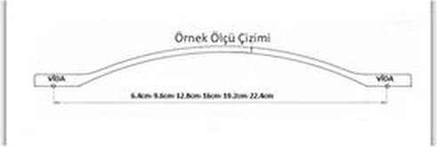 Kumru Mat Siyah 224 mm Lüks Dolap Çekmece Kulp Şık ve Dayanıklı Tasarım