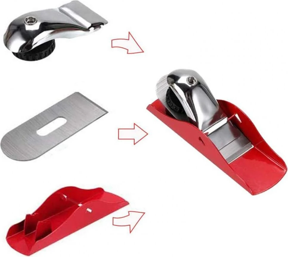 Mini Ahşap Ayrılabilir El Planya - Kırmızı (Yurt Dışından)