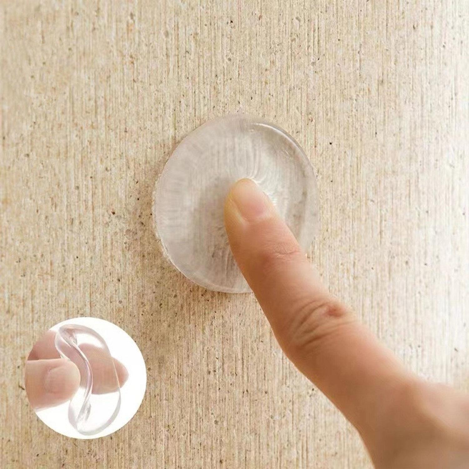 Yapışkanlı Kaydıramaz Cam Tutucu Şeffaf 18 mm 12'li Mobilya Raf Ses Tutucu