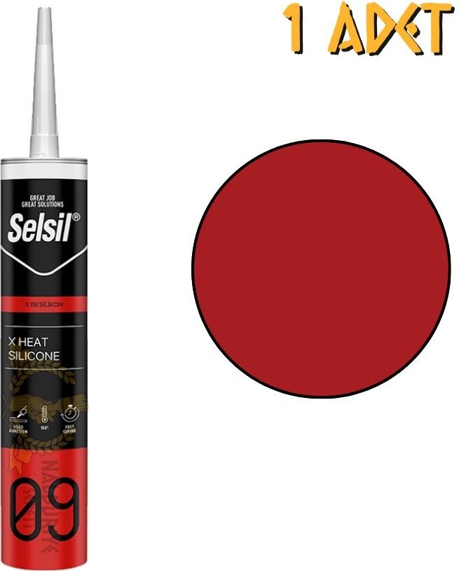 x 150 Derece Dayanıklı Isı Silikonu Kırmızı 310 Ml. - 1 Adet