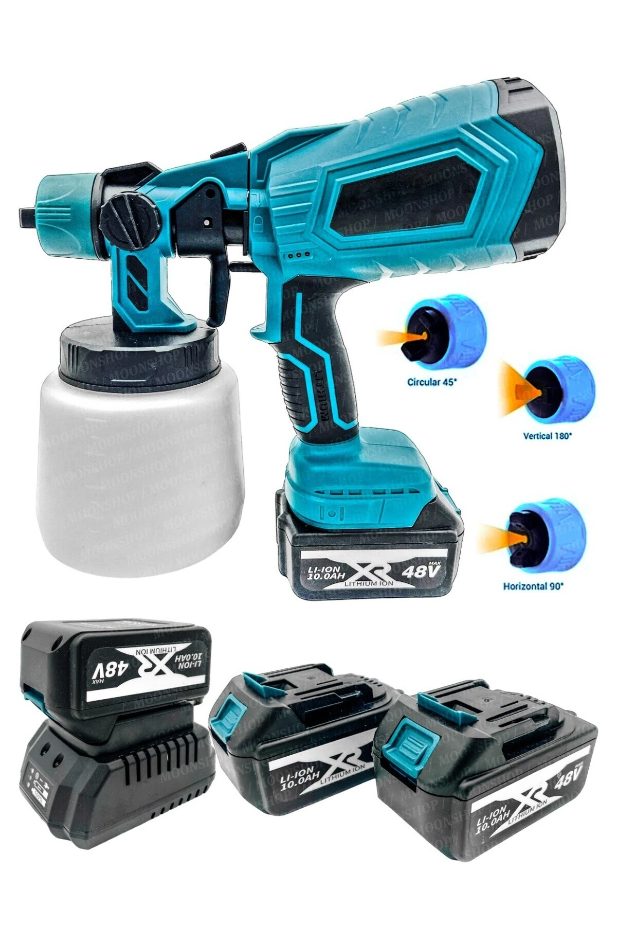 48V Çift Akülü Boya Tabancası Püskürtme Ilaçlama Makinası Vernik Ve Her Türlü Püskürtme...