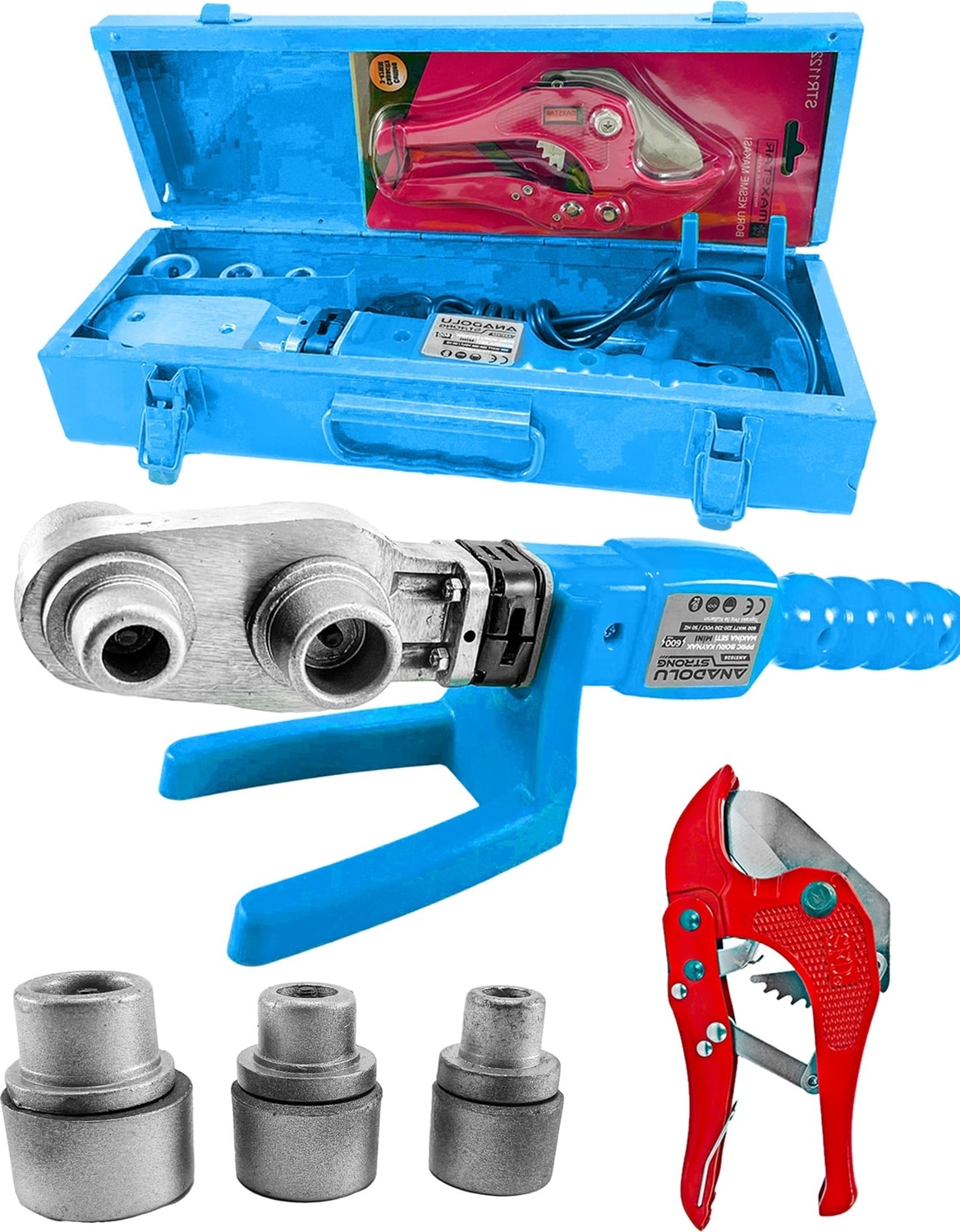 Anadolustrong ANS1026 Pprc 600 Watt Boru Kaynak Mini Makina Seti Plastik Boru Kaynak Makinesi
